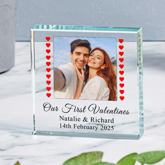 Personalised Our First Valentines Together Photo Plaque Block