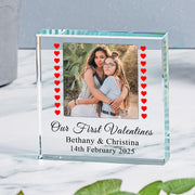Personalised Our First Valentines Together Photo Plaque Block