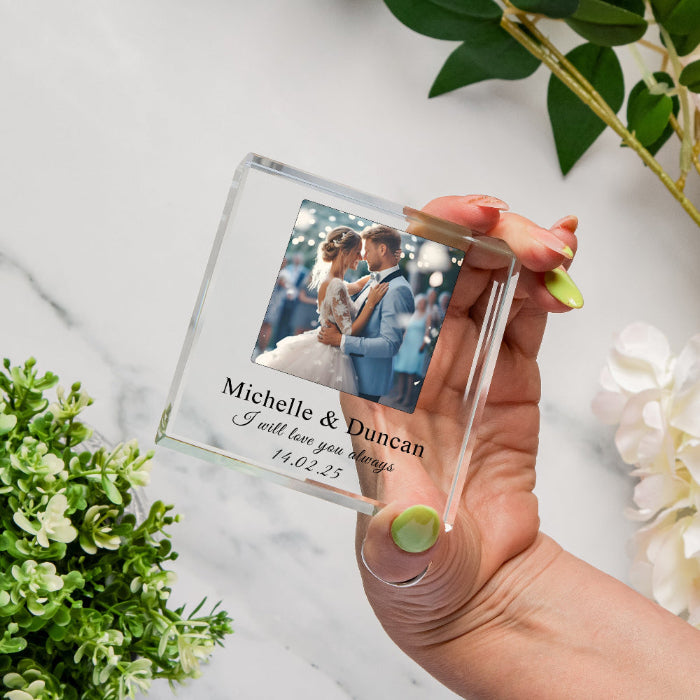 Personalised I Will Love You Always Photo Plaque Block