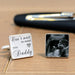 Wait To Meet You Daddy Baby Scan Cufflinks - Silver Finish
