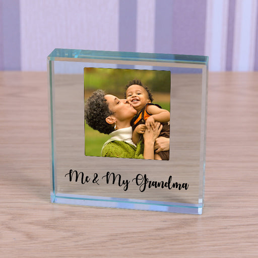 Me and My Grandma Photo Glass Gift