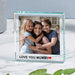 Love You Mummy Photo Upload Glass Block