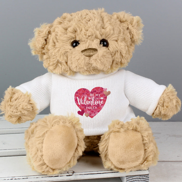 Personalised Be My Valentine Teddy Bear