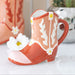 Western Pink Cowboy Boot Shaped Mug