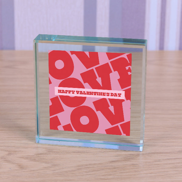 Happy Valentine’s Day Plaque Block
