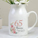 Personalised Floral 65th Birthday Jug Vase