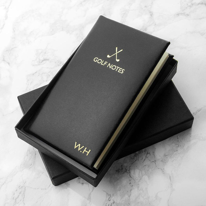 Personalised Leather Golf Note Book