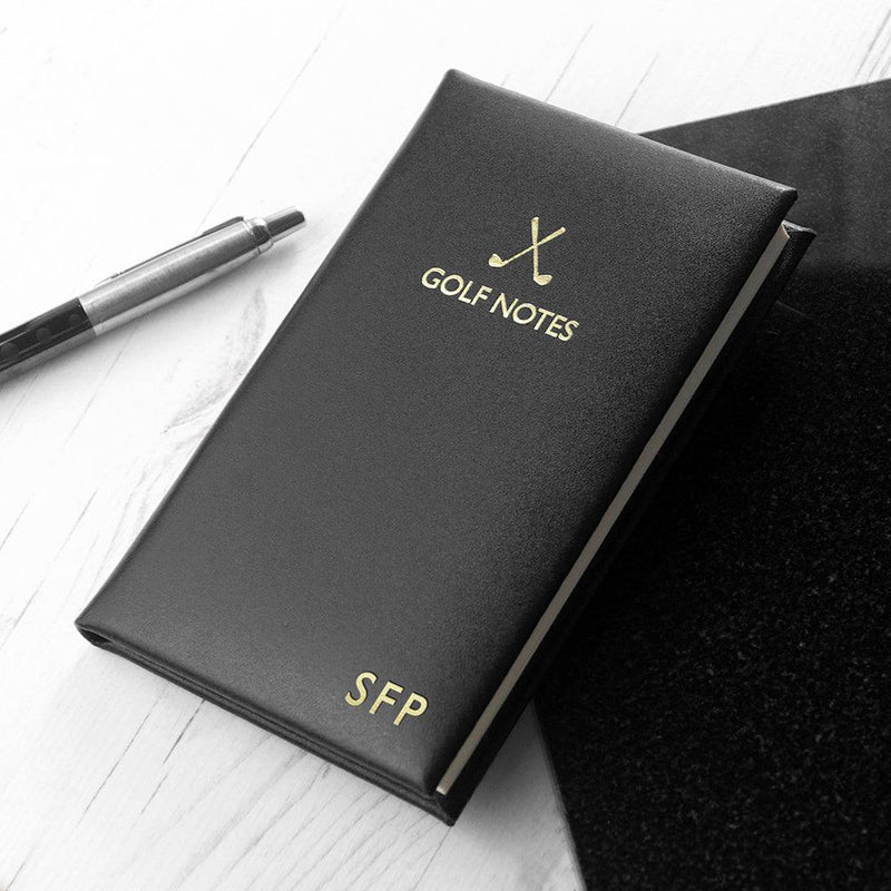Personalised Leather Golf Note Book