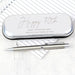 Personalised 70th Birthday Silver Pen and Box Gift Set