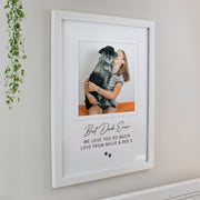 Personalised Pet Photo Upload White Framed Print Wall Art