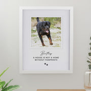 Personalised Pet Photo Upload White Framed Print Wall Art