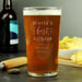 Personalised World's Best Husband Pint Glass