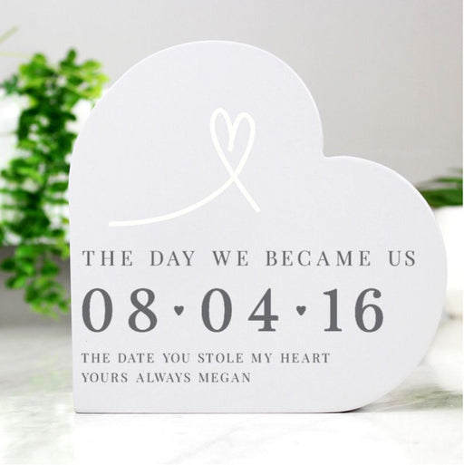 Personalised The Day We Became Us Heart Ornament