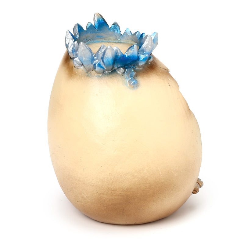 Elements Baby Dragon Crystal Egg Cave Tea Light Holder