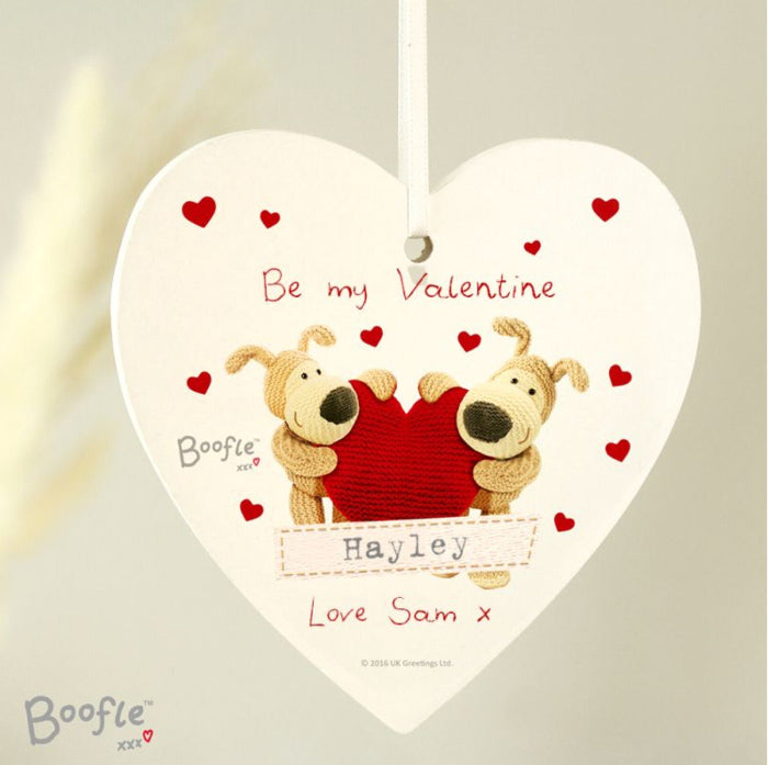 Personalised Boofle Be My Valentine Heart Decoration