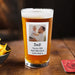 Personalised Photo Upload Beer Glass With Message