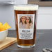 Personalised Photo Upload Beer Glass With Message