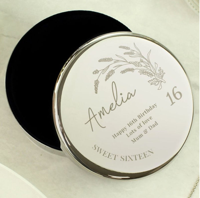 Personalised 16th Birthday Trinket Box - Sweet Sixteen