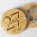 Personalised Birthday Bamboo Bottle Opener Coaster