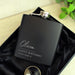 Personalised Free Text Script Black Stainless Steel Hip Flask