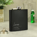 Personalised Free Text Script Black Stainless Steel Hip Flask
