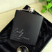 Personalised Free Text Script Black Stainless Steel Hip Flask