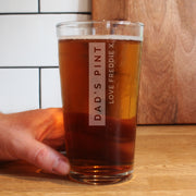Engraved Free Text Pint Glass