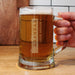 Engraved Free Text Pint Stern Tankard Glass