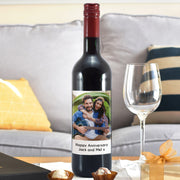 Personalised Photo Upload Shiraz Red Wine