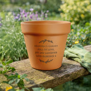 Engraved Terracotta Plant Pot