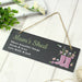 Personalised Floral Welly Garden Slate Sign