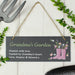 Personalised Floral Welly Garden Slate Sign