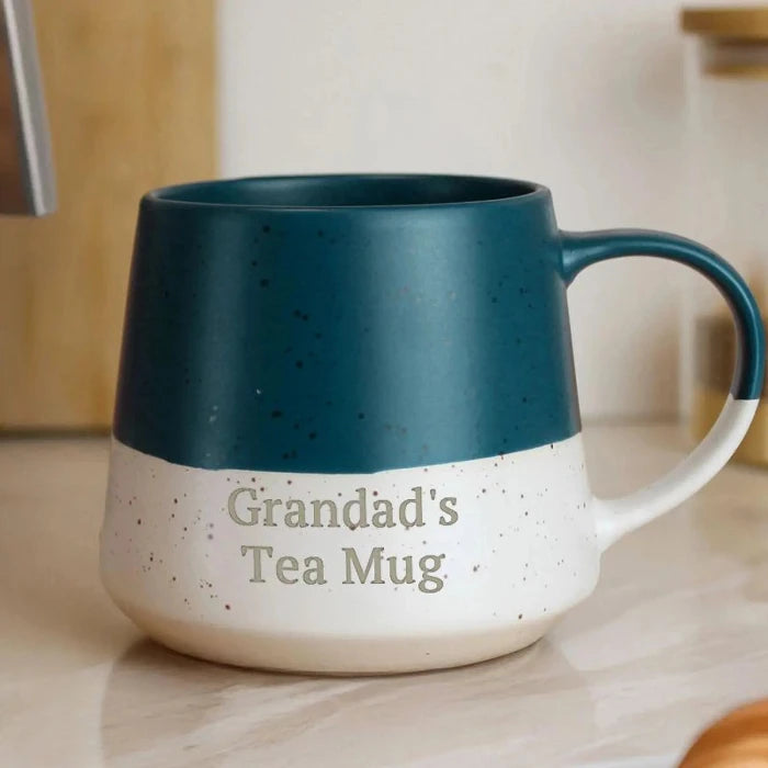 Engraved Speckled Pattern Personalised Drink Mug with Message