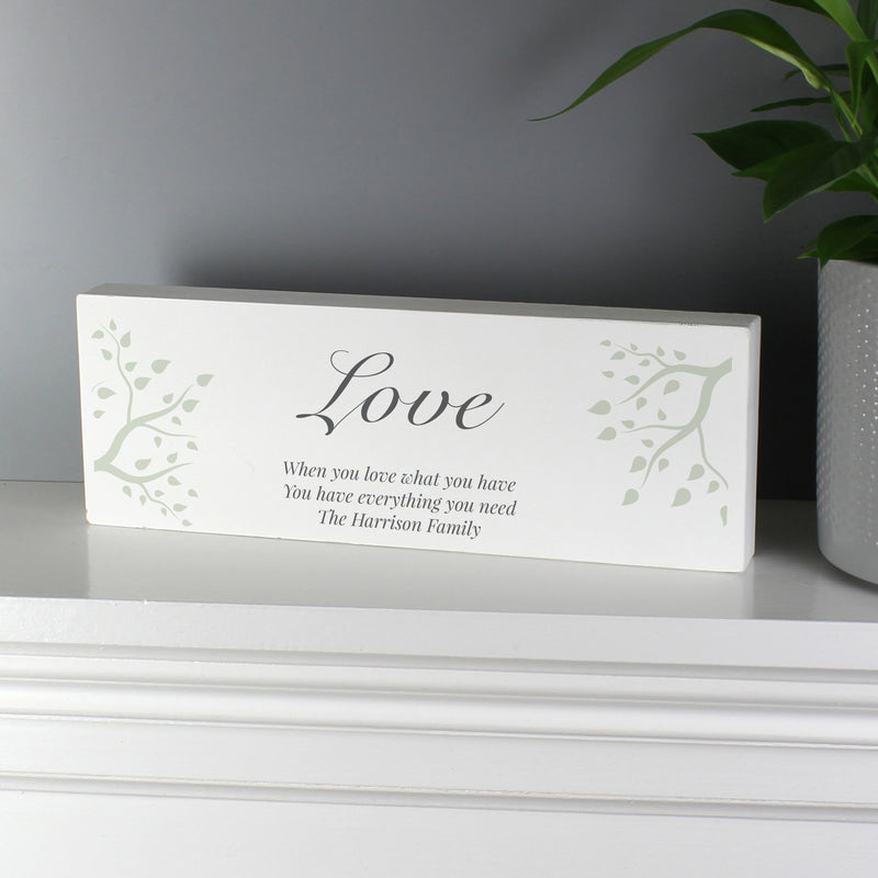 Personalised Branches Wooden Mantel Decoration Sign
