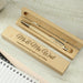 Personalised Any Message Wooden Pen & Box: Engraved Gift