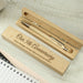 Personalised Any Message Wooden Pen & Box: Engraved Gift