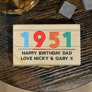 Personalised 75th Birthday Whisky Stones - Year