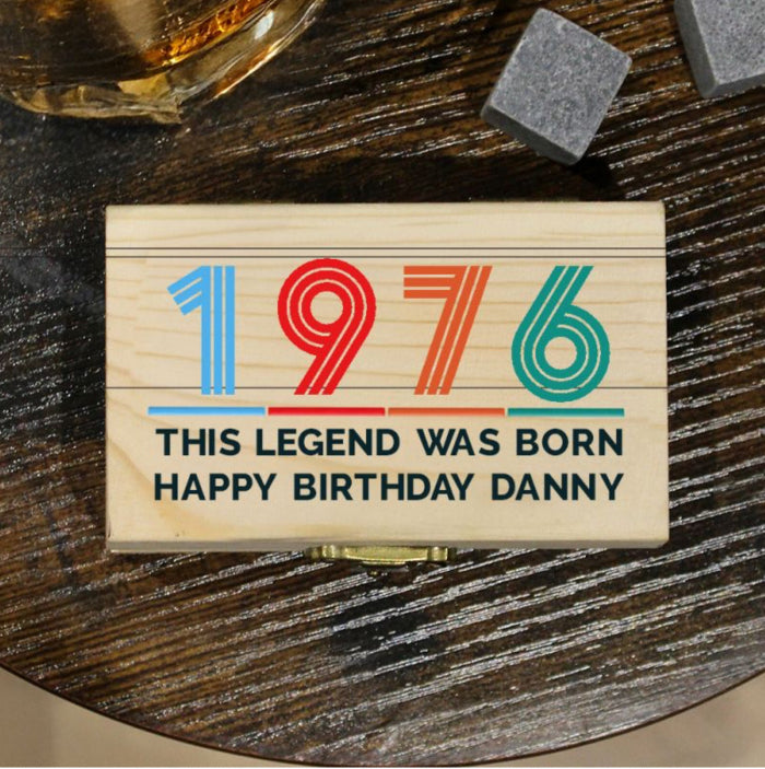 Personalised 50th Birthday Whisky Stones - Year