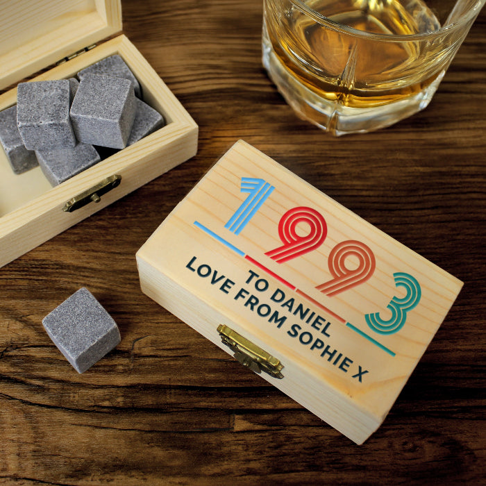 Personalised Birthday Whisky Stones - Any Year