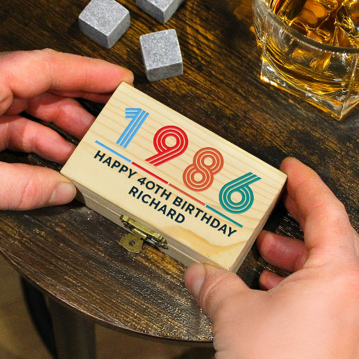 Personalised Birthday Whisky Stones - Any Year
