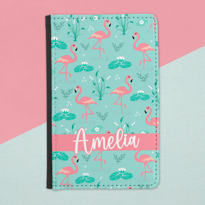 Personalised Fancy Flamingo Passport Cover