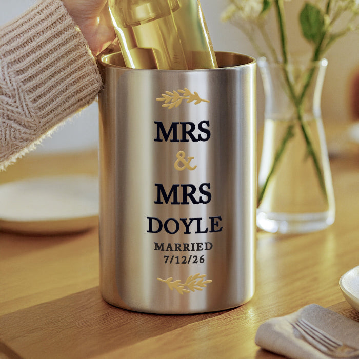 Mrs & Mrs Wine Cooler - Personalised