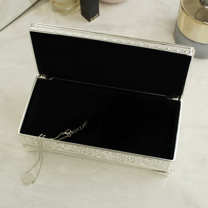 Engraved Silver Plated Trinket Box - Any Message