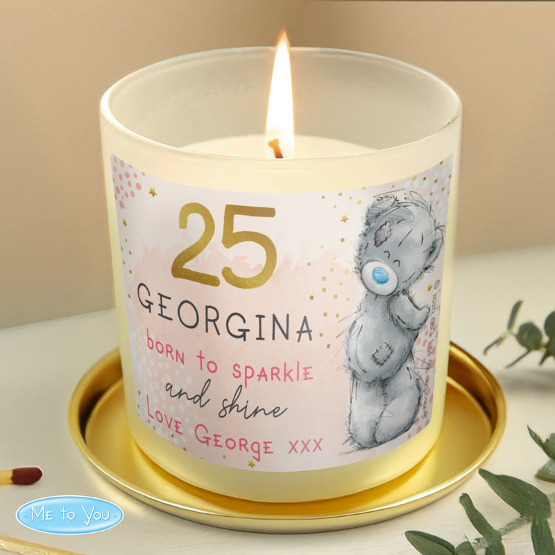 Personalised Me To You Birthday Scented Jar Candle