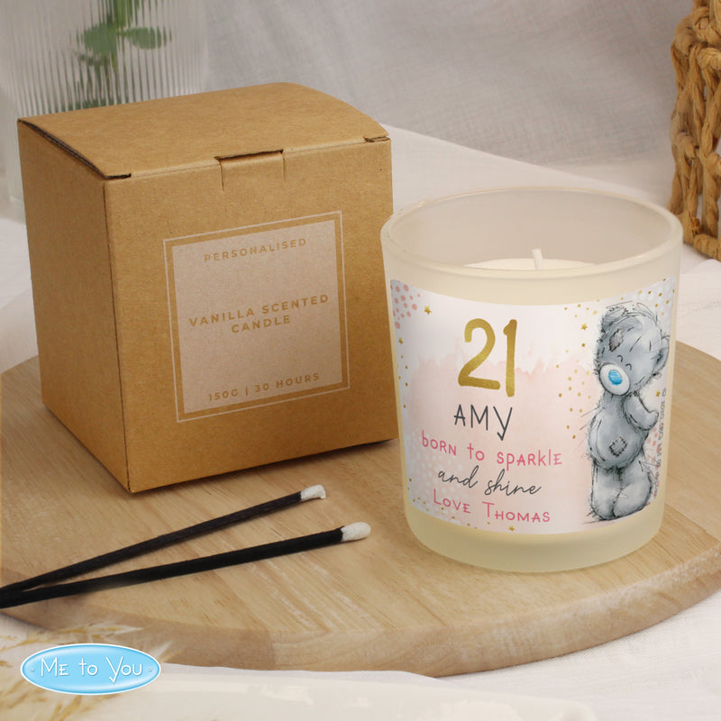 Personalised Me To You Birthday Scented Jar Candle