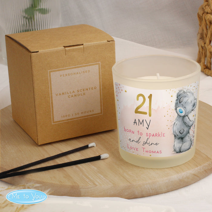 Personalised Me To You Birthday Scented Jar Candle