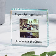 Personalised Photo Gift Glass Plaque - Any Message