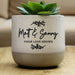 Personalised 9th Anniversary Flecked Plant Pot - Botanical