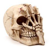 Gruesome Skull Head with Skeleton Claw Hand Ornament