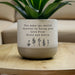 Personalised Floral Flecked Plant Pot - Any Message